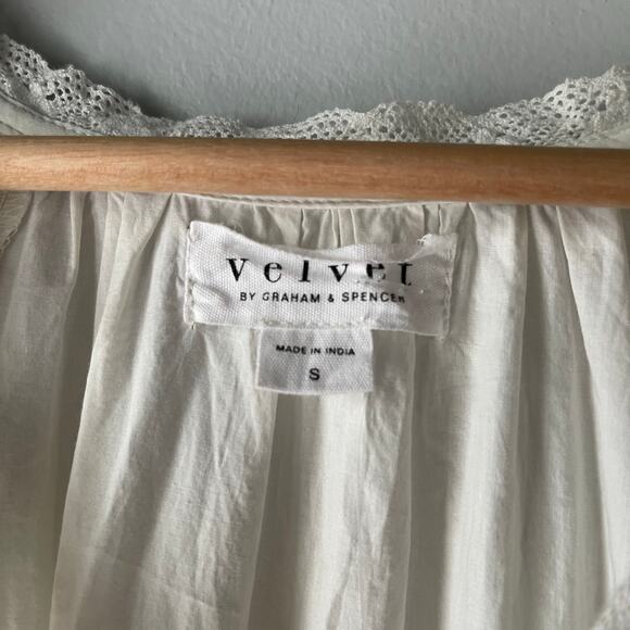 Velvet by Graham & Spencer Ivory Andy Cotton Dress Size Small - Picture 5 of 6